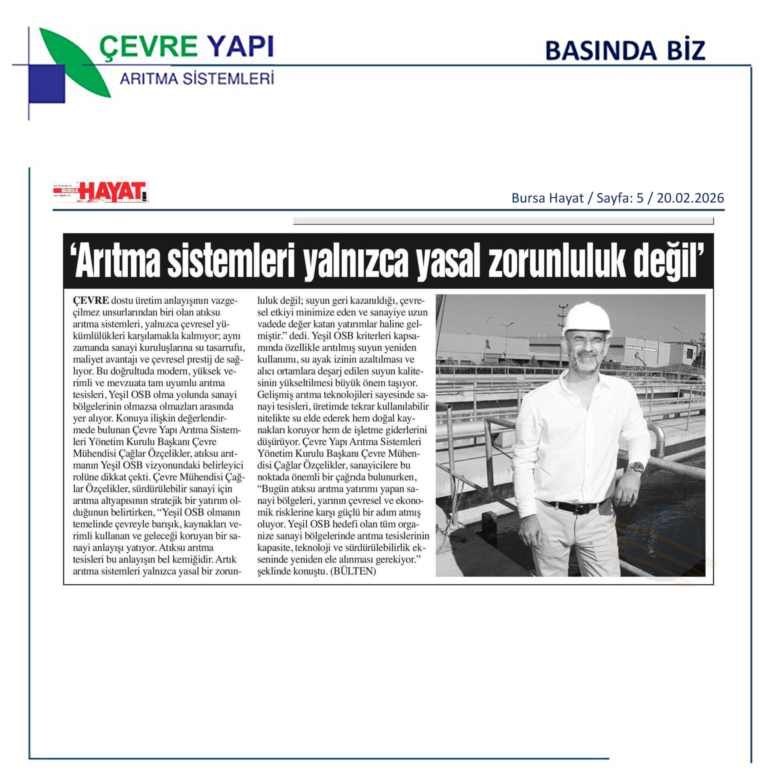 Atıksu Arıtma Tesisleri Kritik Bir Eşik