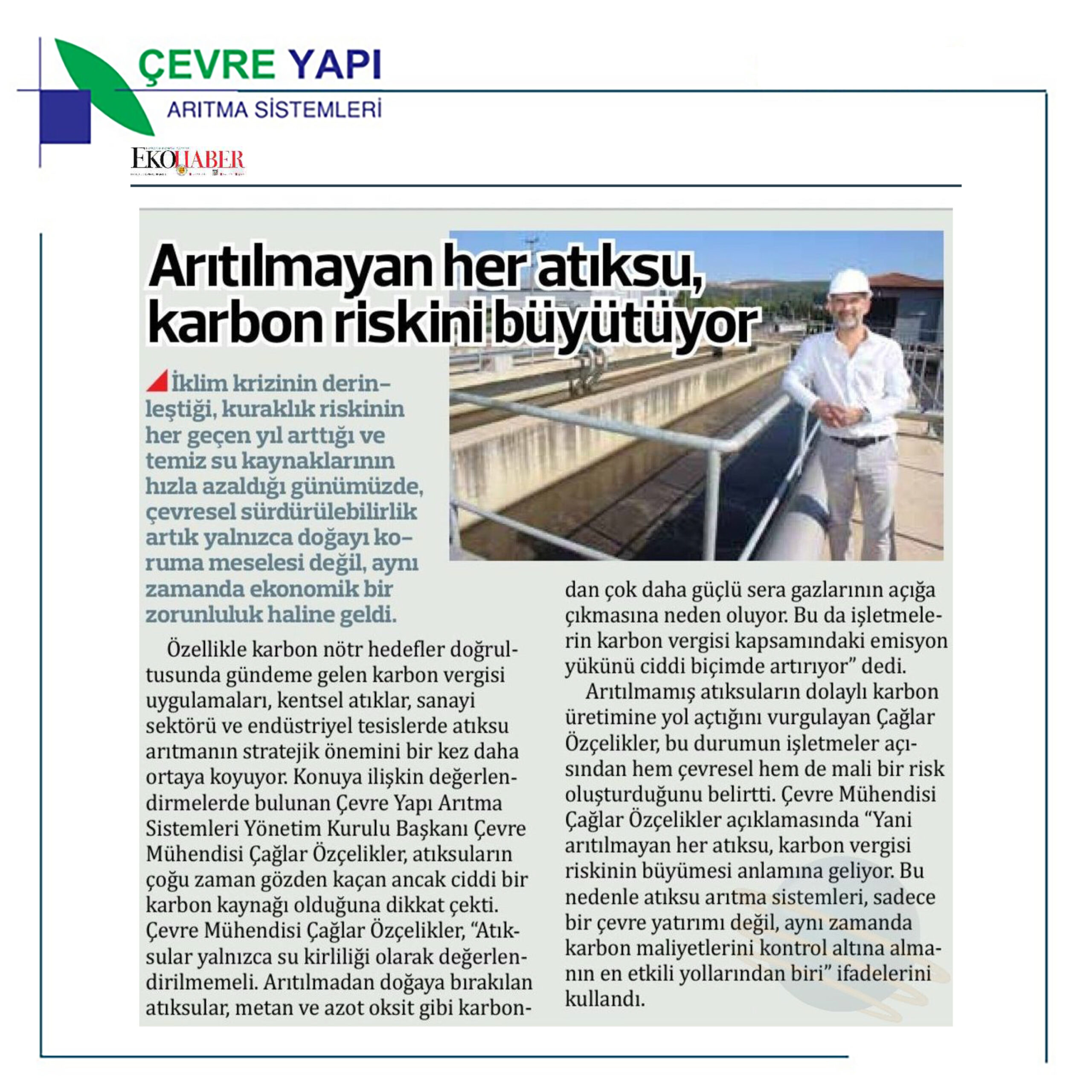 Arıtılmayan Her Atıksu, Karbon Riskini Büyütüyor